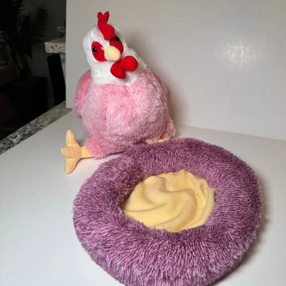 9-in-1 Plush Hen & Chicks Playset with Nest (Egg Laying Stuffed Animal Set)